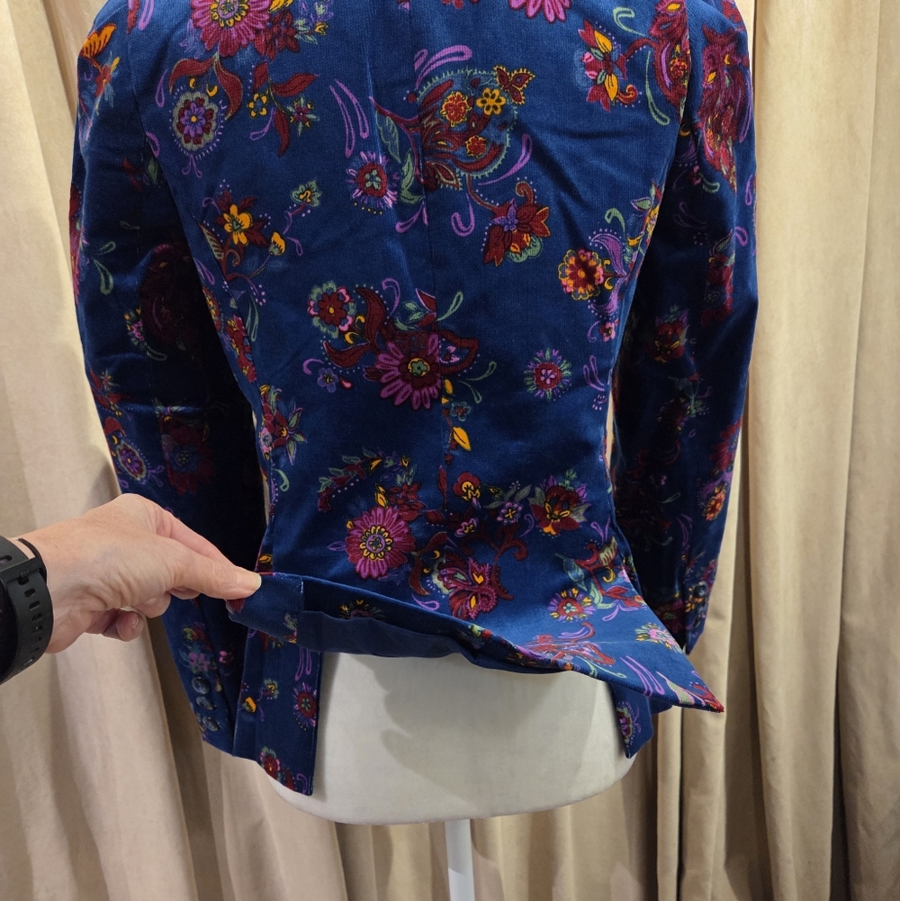Modcloth Blue Floral Blazer Jacket - Picture 7 of 14